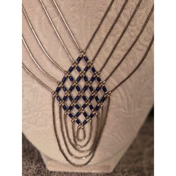 Vintage Sterling Silver Multi-Strand Necklace - Picture 4 of 8